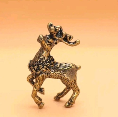 Deer lifelike solid - lifelike, brass