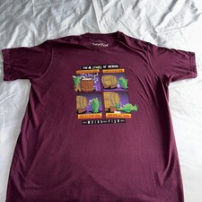 Weird Fish T-Shirt Size XL Burgundy Men’s ‘ The Four Stages Of Brewing’ 