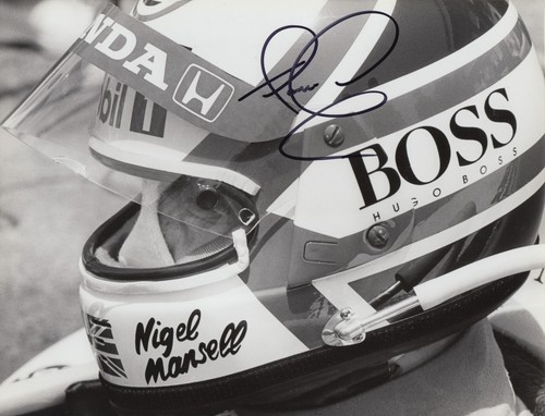 Nigel mansell hand signed - nigel,