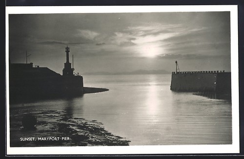 Postcard maryport sunset - postcard,