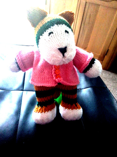 Tabatha cat new hand knitted - cat.,