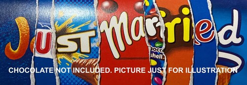 Just married chocolate bar - married,