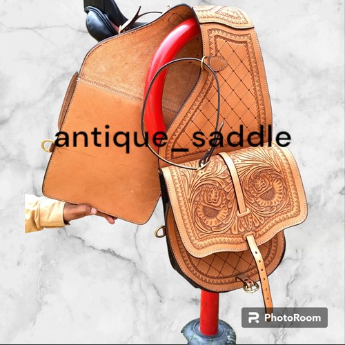 Western horse leather saddle - western,