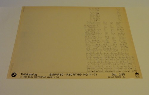 Microfiche spare parts - spare, catalog
