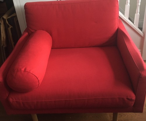 Habitat red cuddle - red, armchair