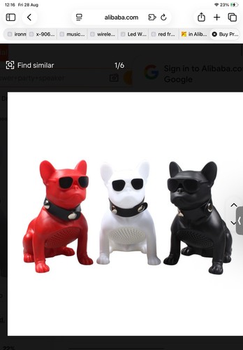 Red french bulldog - red,