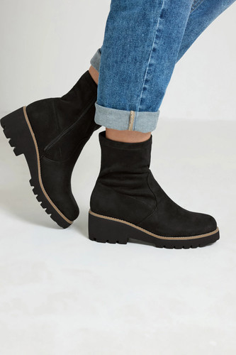 Faux suede wedge - suede, in