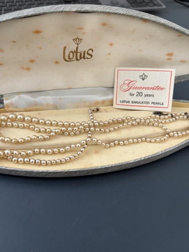 Vintage lotus simulated pearl - lotus,
