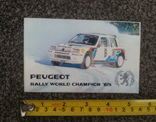 PEUGEOT 205 1985 Original RALLY STICKER / AUTOCOLLANT