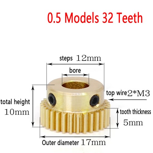 Mod brass pinion gear spur - brass,