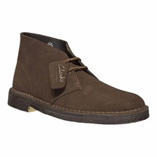 Clarks Originals Desert Boots Mens Dark Brown Suede With Crepe Rubber Soles