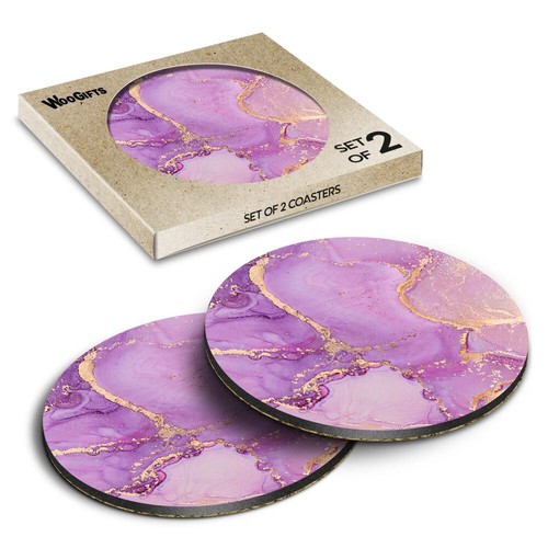 Round mdf coaster purple lilac - round,