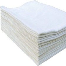 12x White Muslin Squares 100%