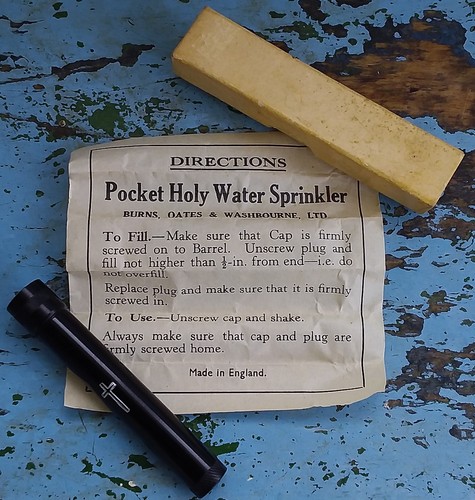 Vintage pocket holy water - pocket,