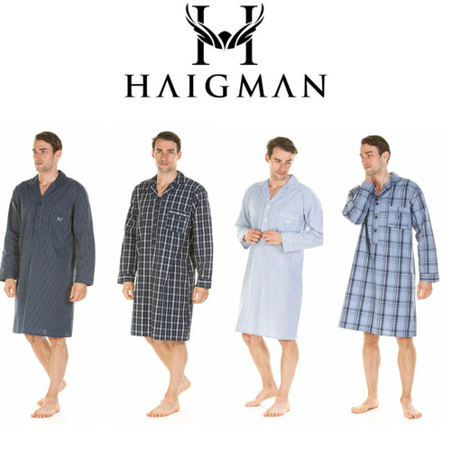 Mens nightshirt cotton button - mens,