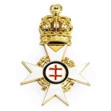 Masonic Past Preceptor Jewel -Knights Templar Collar Badge Gold Plated Freemason