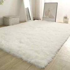 Soft Fluffy Mats  Furry Carpet  Thickened Shag Rug Non Slip for Home Decor UK