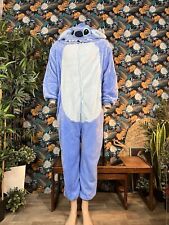 Lilo & STITCH sz XL Adult Soft Fleece Lounge Wear Pyjamas All In One Hooded Hood