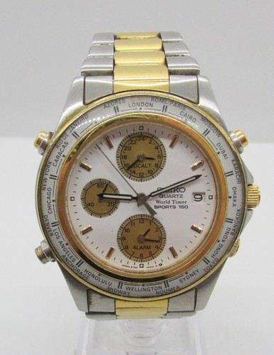 Seiko 5t52 6a50 quartz - seiko, world