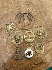 8x Vintage Horse Brass
