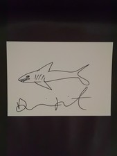 Damien Hirst Original Signed Sketch Art with COA Great Condition