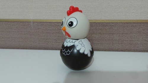 Chicken weeble figure - chicken,