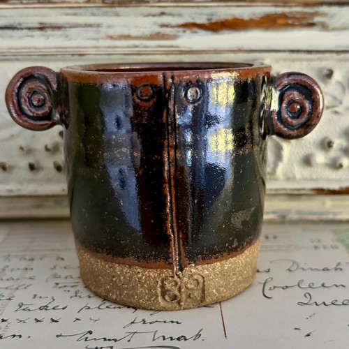 Studio pottery temoku glaze - pottery,