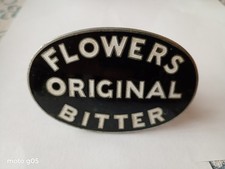 FLOWERS ORIGINAL BITTER ENAMEL BEER PUMP CLIP