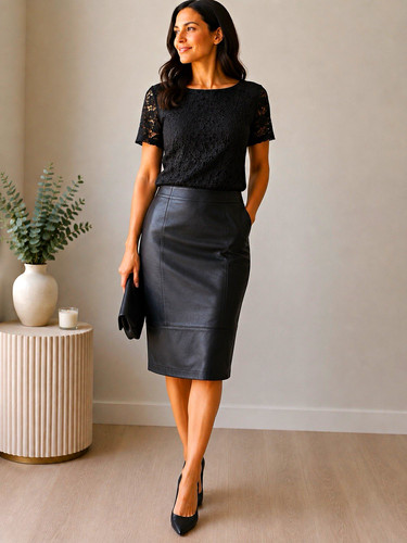 Reiss black lace blouse top - lace,