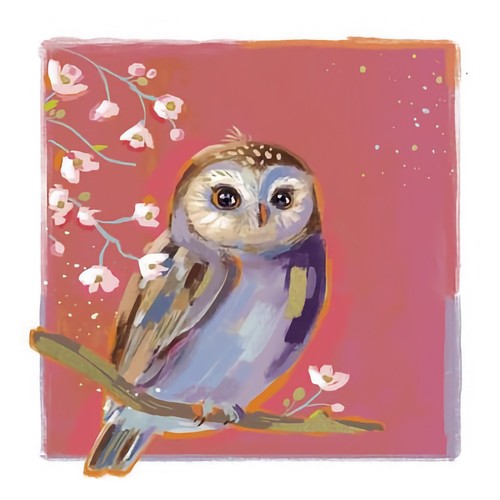 Owl blank card notelet - owl, all