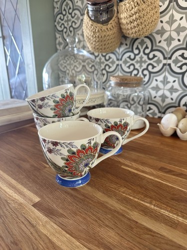 Procook footed paisley mugs - footed,