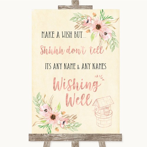 Blush peach floral wishing - floral,