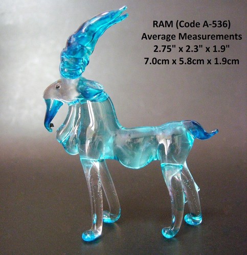 Glass sheep goat ram art - ram,