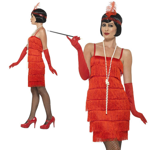 Red flapper ladies costume - flapper,