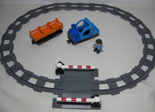 LEGO Duplo Push Train set - with track, train, wagon, crossing & figure