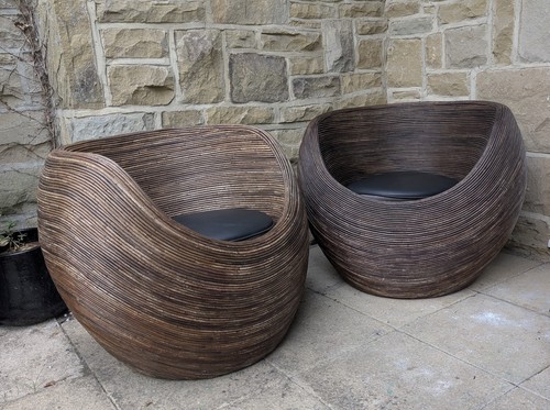 Two pair habitat sarang rattan - pair,