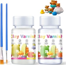 Clear Glaze & Varnish for Air Dry Clay Pottery - Scratch Resistant, Waterproof 