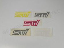 STi Decal Subaru Impreza Rally STI approx 125x45mm "STi" "WRX" "TYPE RA"