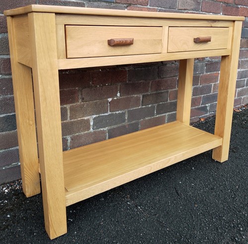 Console table solid oak - table,