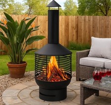 Metal Chiminea Fire Pit