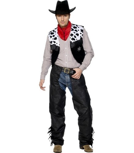 Mens wild west black cowboy - wild,