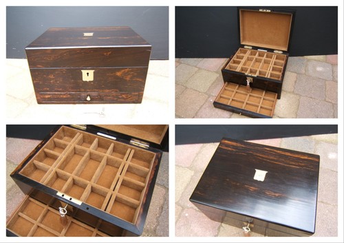 19c antique jewellery box - 19c,