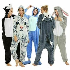 Unisex Adult Winter Fleece Lined Anime Animal Cosplay Sleepwear ( Sizes S - XL )