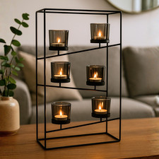 Black Metal Candle Holder Home