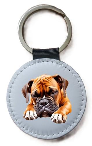 Boxer dog keyring sleeping - dog,
