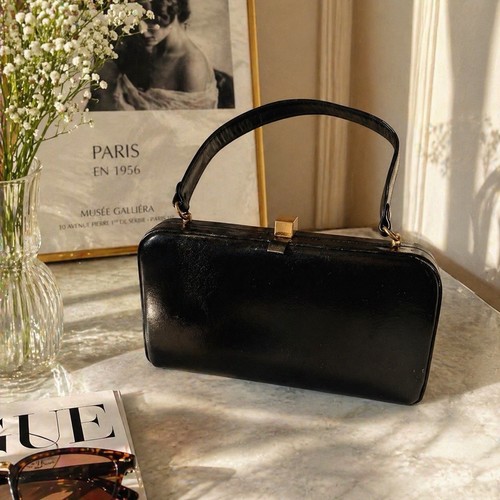 Pichel vtg 1950s black leather - pichel,