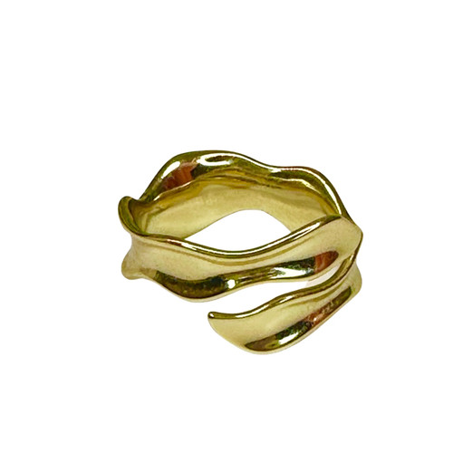 Wave ring gold - wave,