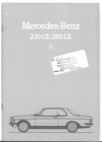 Mercedes benz 230 280 - ce, ce