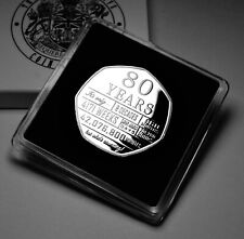 80th Birthday Silver Commemorative in Presentation Case. Gift/Present. 80 Years