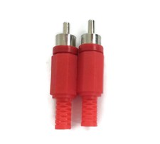 2 x Red Phono / RCA Plugs